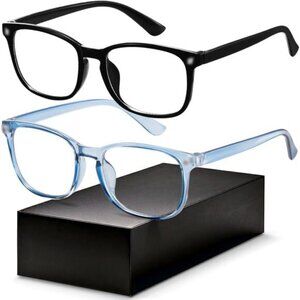 ⚡Men Black & Transparent Blue Blue Light Blocking Anti UV Ray Computer Glasses